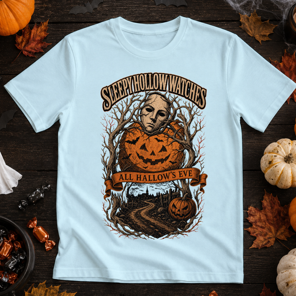 All Hallow's Eve Woodcut Mask T-Shirt