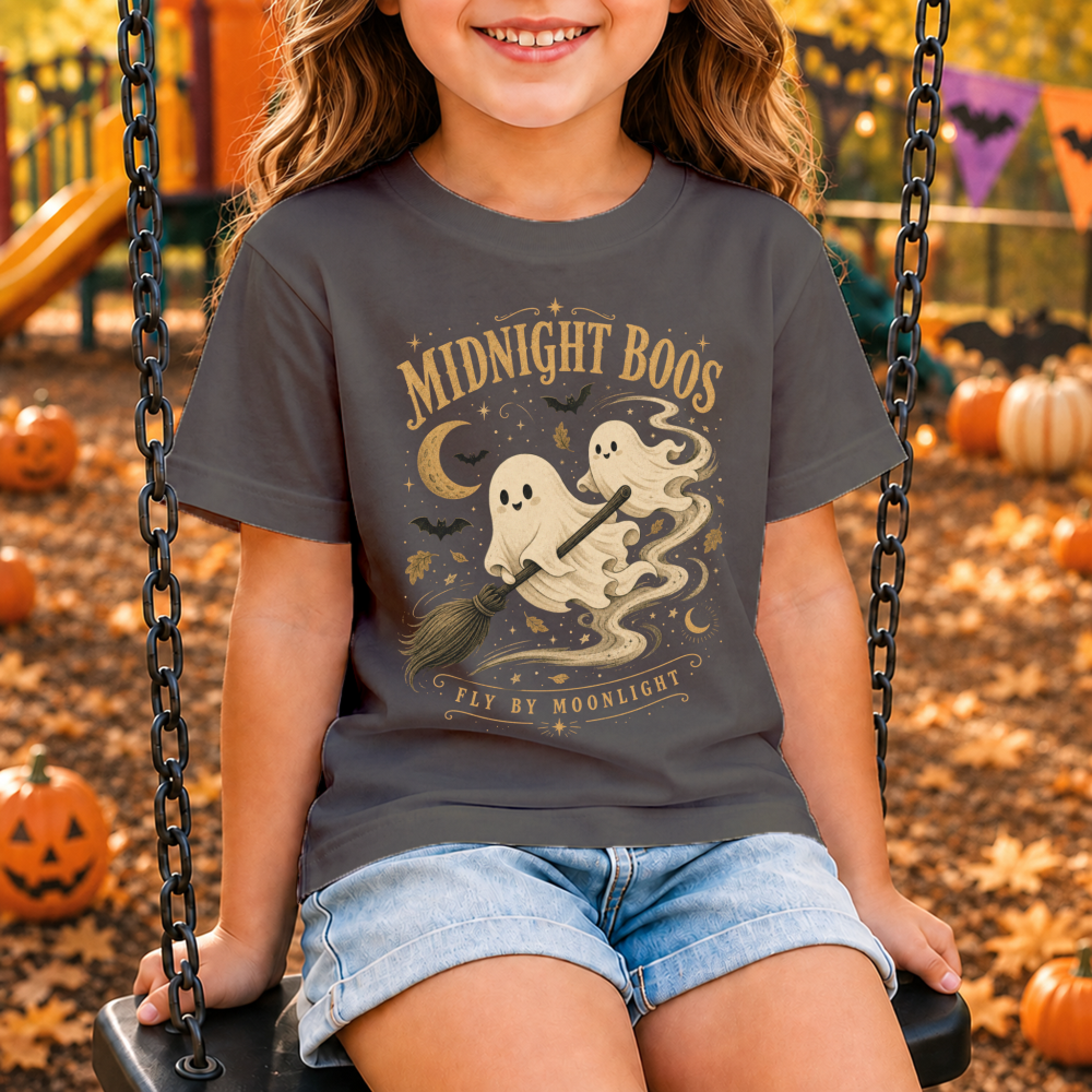 Midnight Boos Storybook Ghost Youth T-Shirt