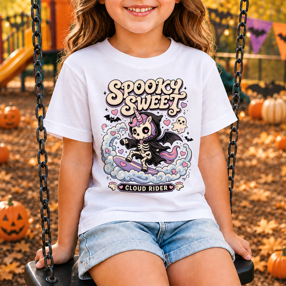 Spooky Sweet Skeleton Unicorn Youth T-Shirt