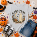 Vintage Halloween Ghost Black Youth T-Shirt