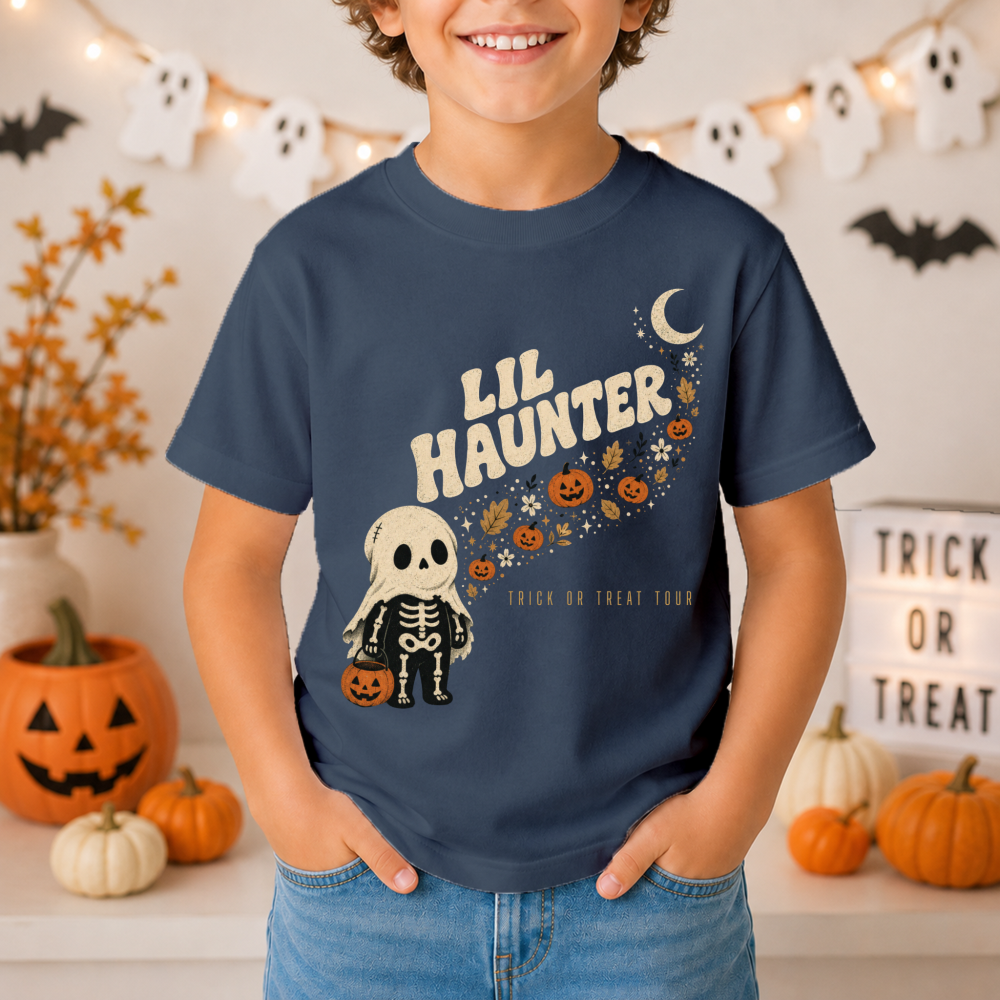 Lil Haunter Vintage Ghost Youth T-Shirt