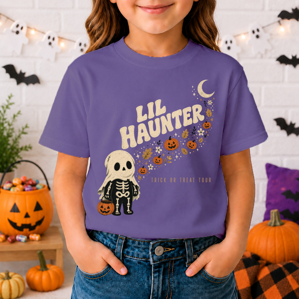Lil Haunter Vintage Ghost Youth T-Shirt