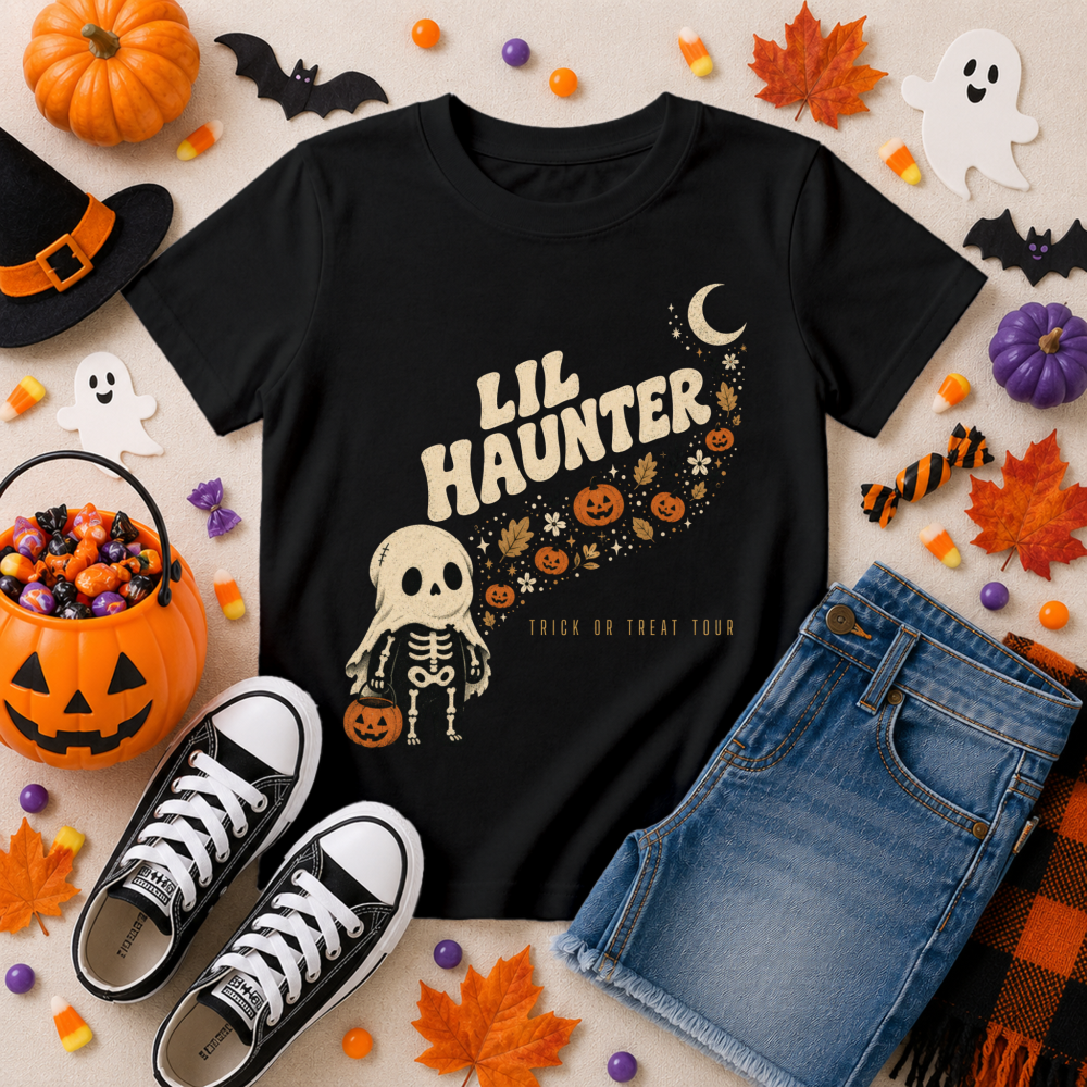 Lil Haunter Vintage Ghost Youth T-Shirt