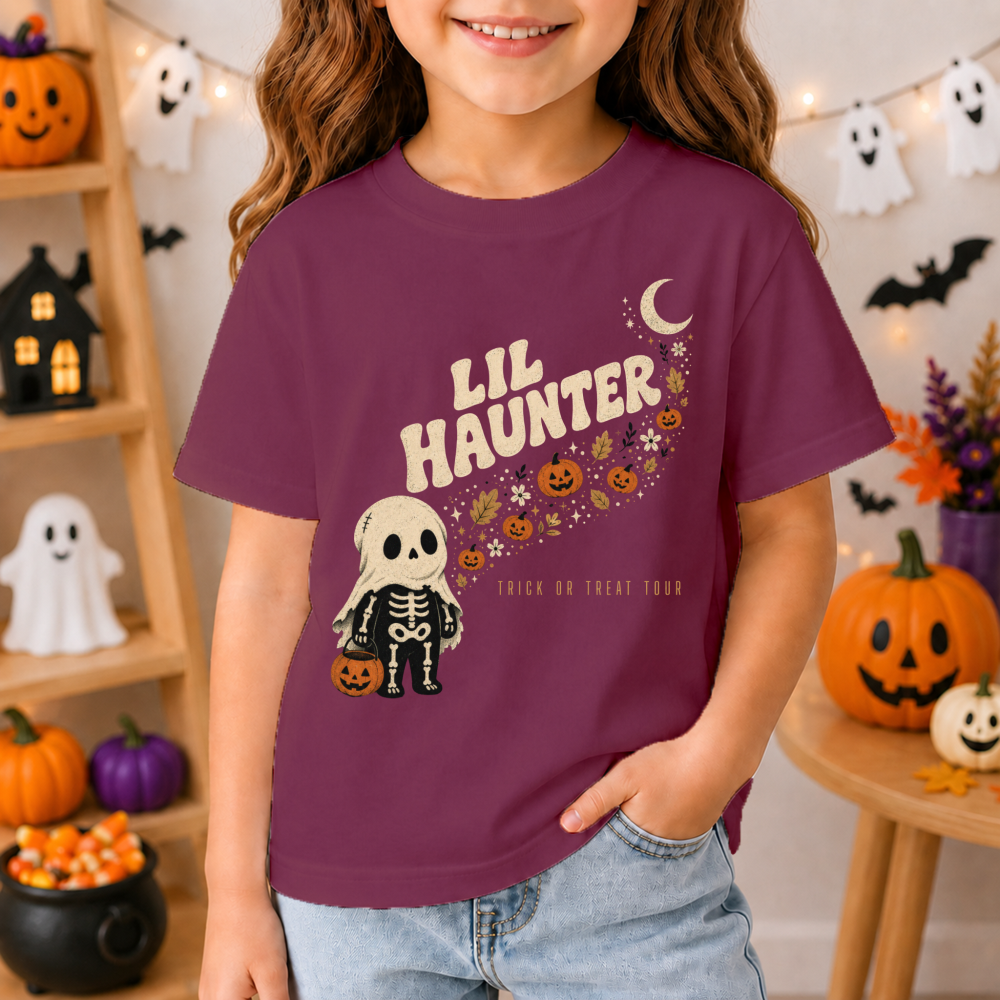 Lil Haunter Vintage Ghost Youth T-Shirt