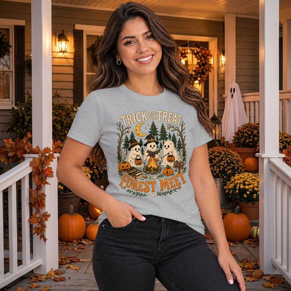 Trick or Treat Forest Meet Ghost T-Shirt