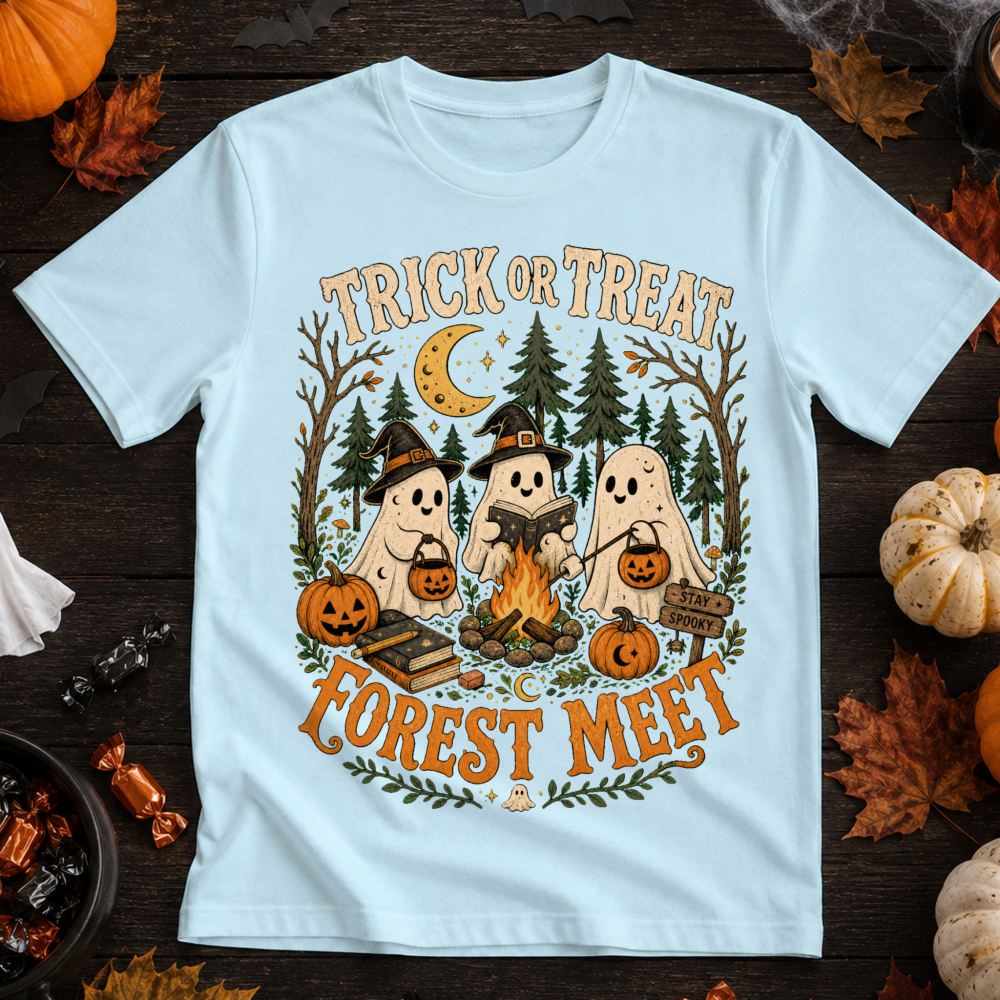 Trick or Treat Forest Meet Ghost T-Shirt