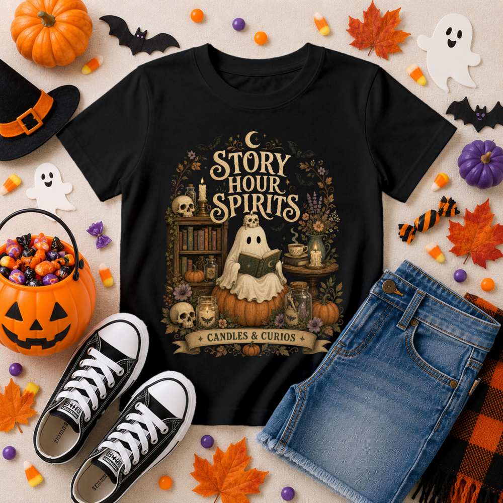 Story Hour Spirits Bookish Ghost Youth T-Shirt