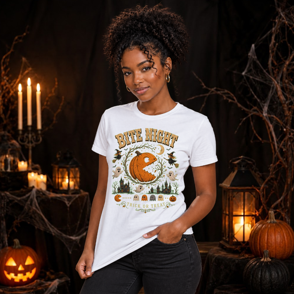 Bite Night Vintage Pumpkin T-Shirt