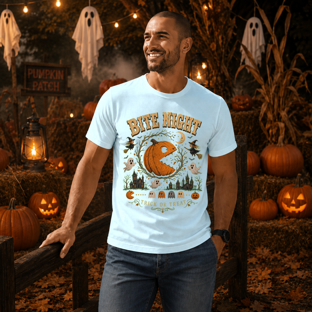 Bite Night Vintage Pumpkin T-Shirt