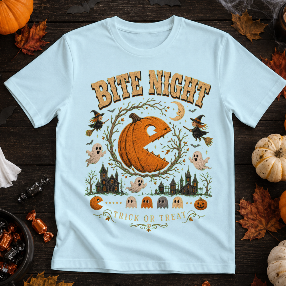 Bite Night Vintage Pumpkin T-Shirt