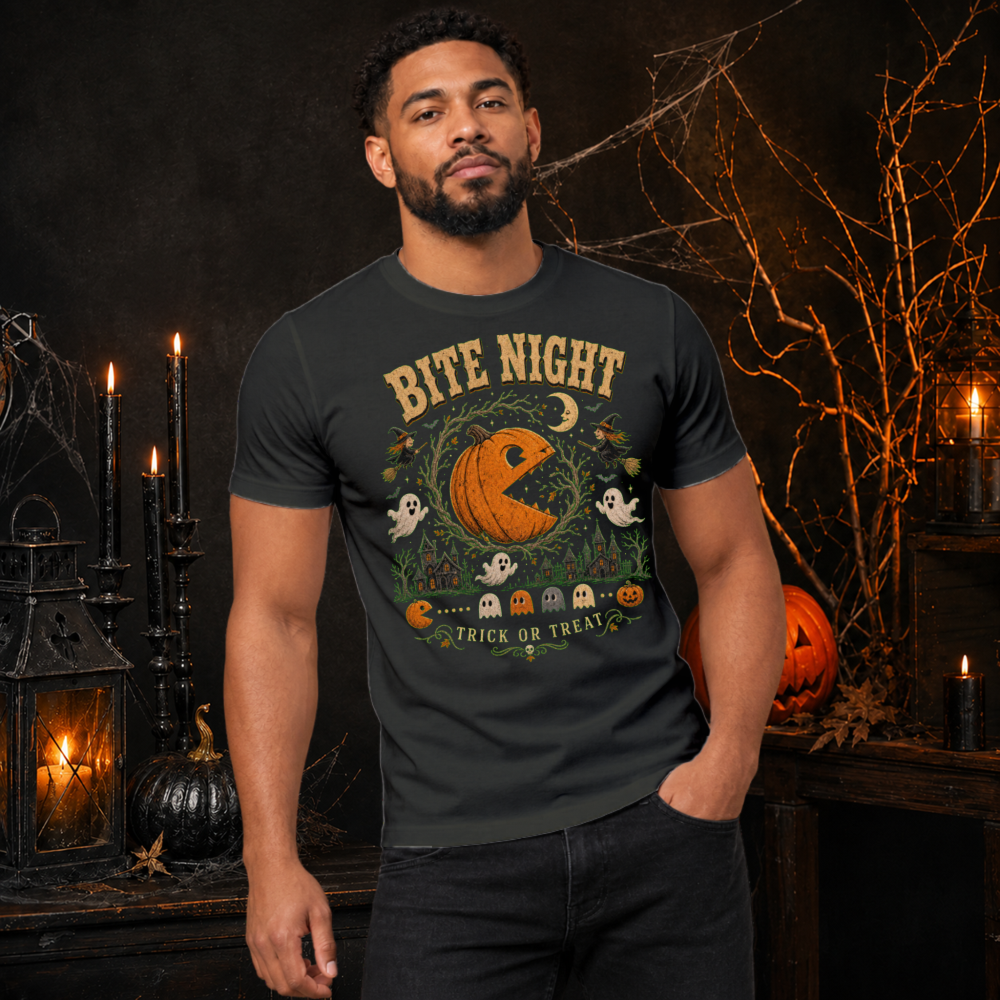 Bite Night Vintage Pumpkin T-Shirt