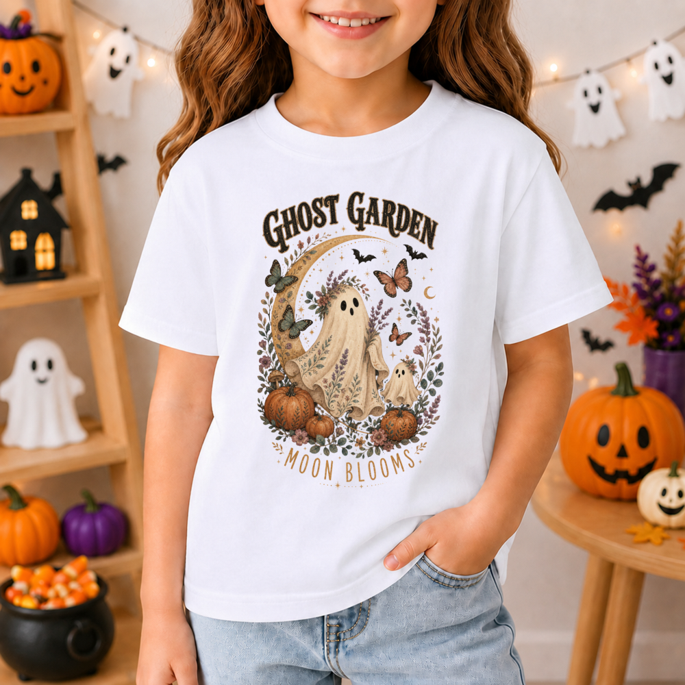 Watercolor Floral Ghost Youth T-Shirt