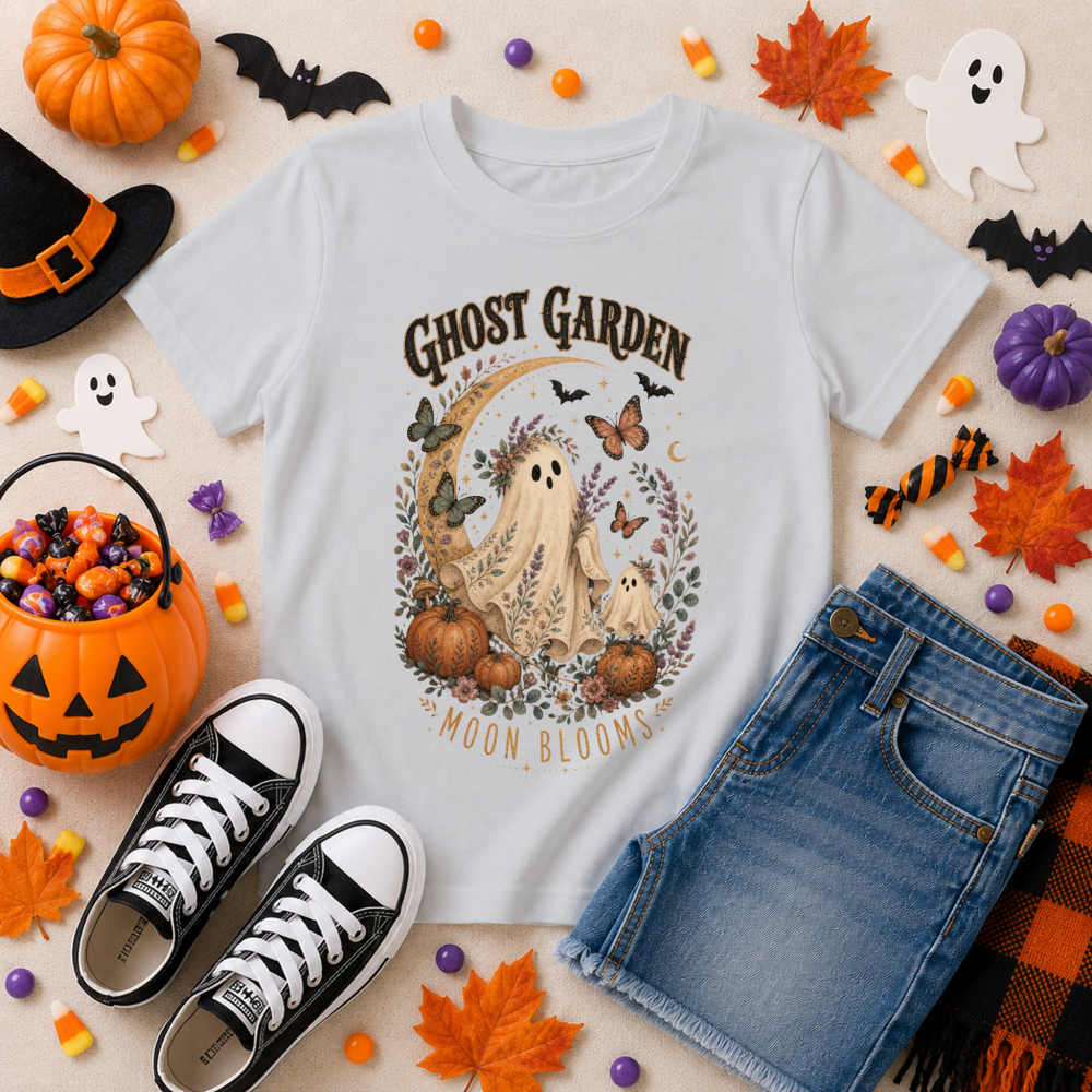 Watercolor Floral Ghost Youth T-Shirt