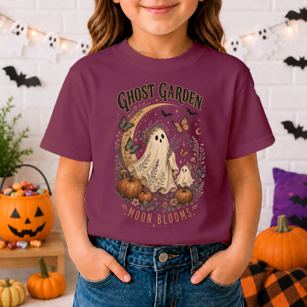 Watercolor Floral Ghost Youth T-Shirt