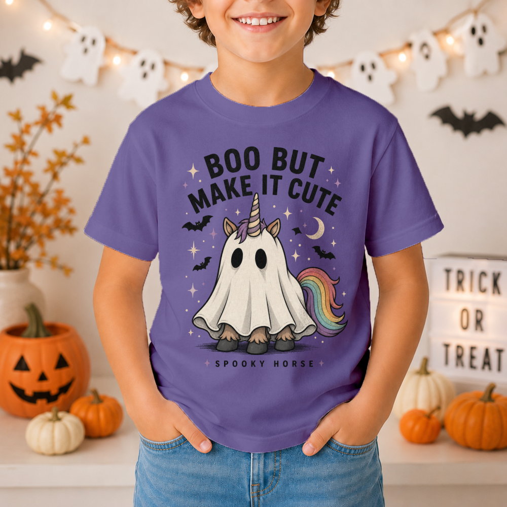 Boo But Make It Cute Ghost Unicorn Youth T-Shirt