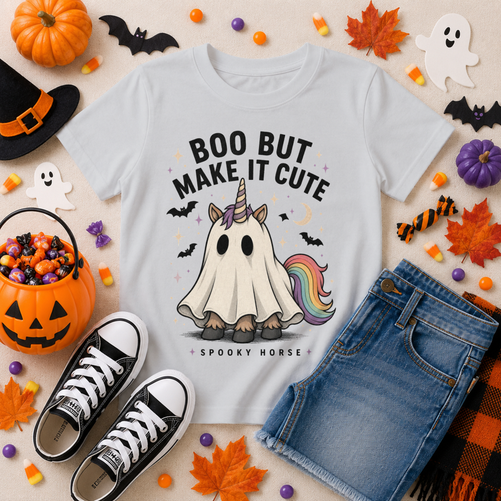 Boo But Make It Cute Ghost Unicorn Youth T-Shirt