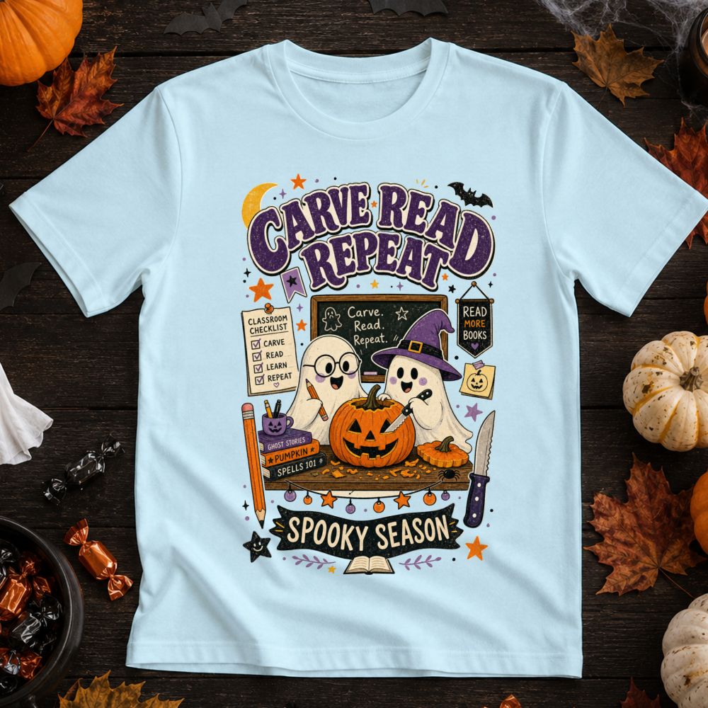 Carve Read Repeat Vintage Ghost T-Shirt