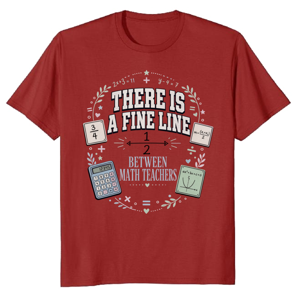 Math Teacher Era Typography T-Shirt