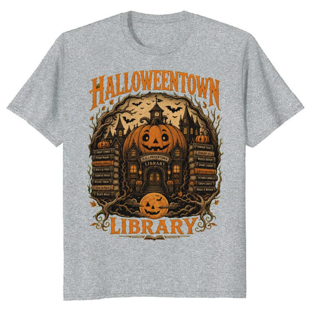 Vintage Pumpkin Library T-Shirt