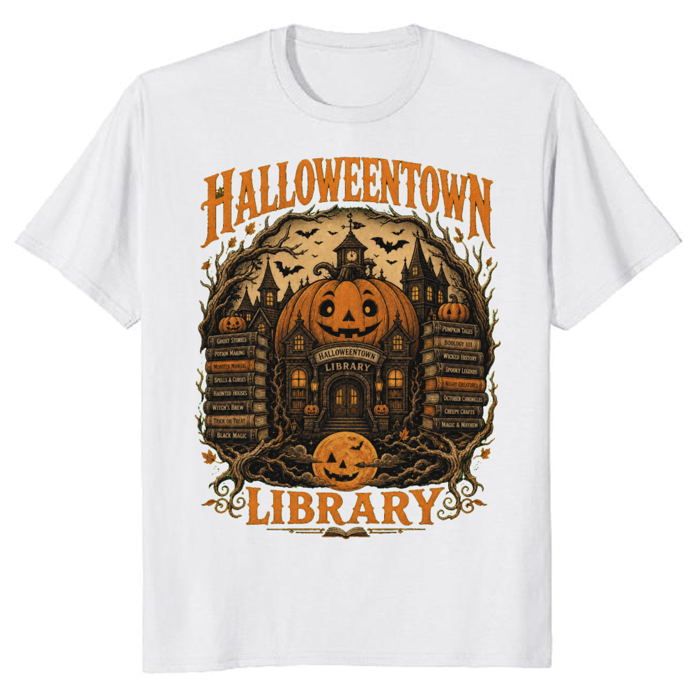 Vintage Pumpkin Library T-Shirt