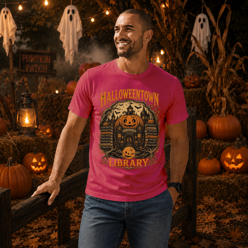 Vintage Pumpkin Library T-Shirt