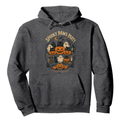 Spooky Paws Party Vintage Cat Dark Heather Hoodie