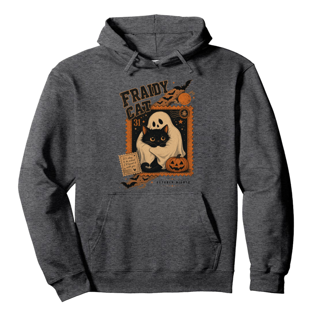 Fraidy Cat Gothic Ghost Hoodie