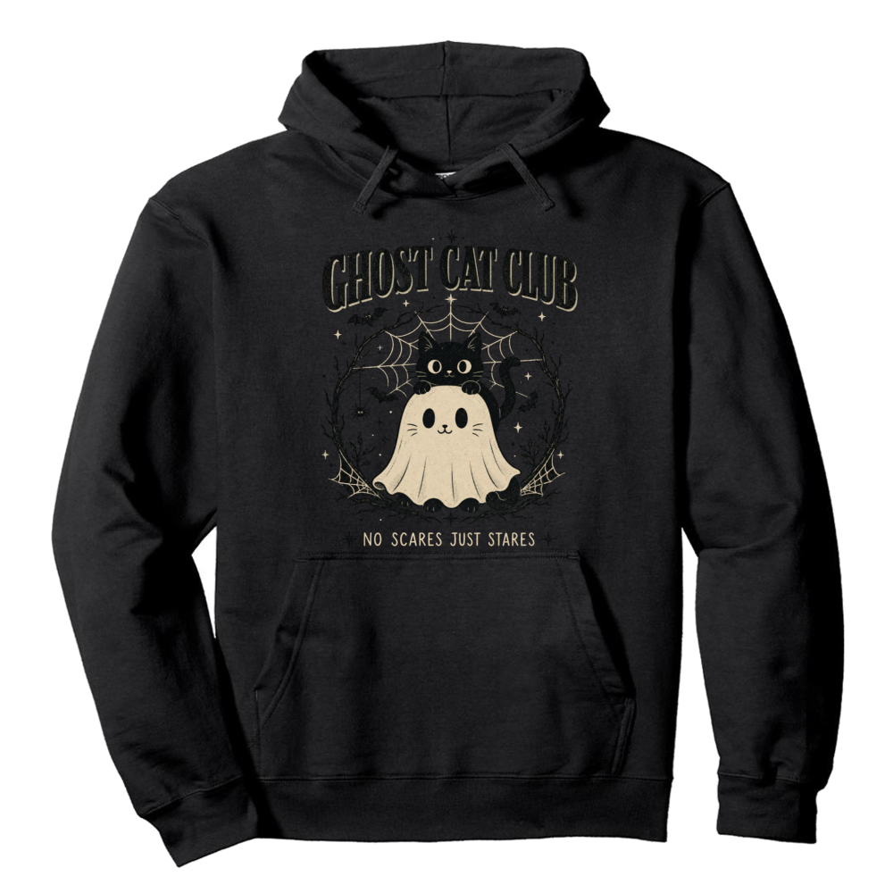 Ghost Cat Club Vintage Cat Hoodie