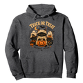Trick Or Treat Mummy Meow Black Cat Hoodie