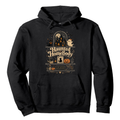 Haunted Homebody Vintage Cat Black Hoodie