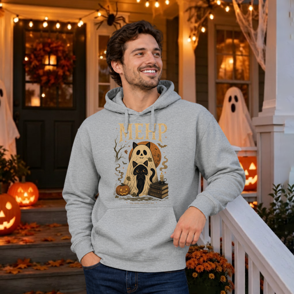 MEHP Vintage Ghost Cat Hoodie
