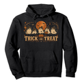 Trick or Treat Vintage Ghost Cat Hoodie