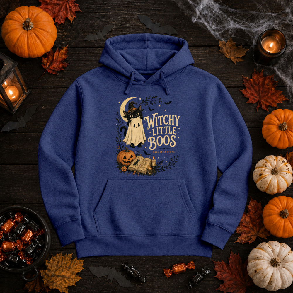 Witchy Little Boos Vintage Cat Hoodie